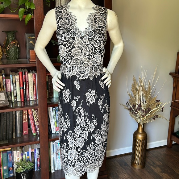 Erin Featherson Lace V Neck Cocktail Dress - Picture 2 of 15
